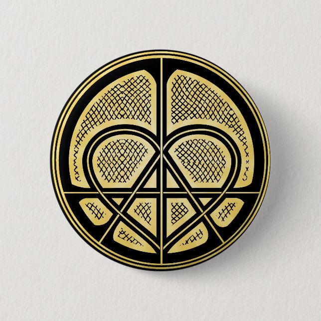 Badge Rond 5 Cm Bouton humanitaire de symbole d'ANARCHIE d'AMOUR (Devant)