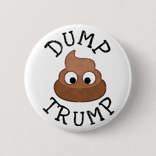 Badge Rond 5 Cm Bouton humoristique Trump Poopie Pile
