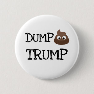 Badge Rond 5 Cm Bouton humoristique Trump Poopie Pile