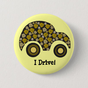 Badge Rond 5 Cm Bouton "I Drive" du nouveau conducteur