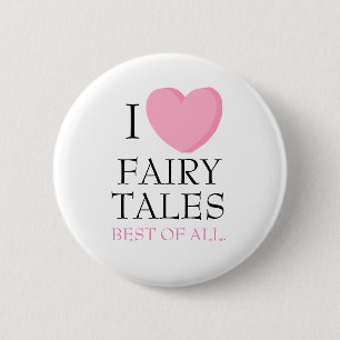 Badge Rond 5 Cm Bouton I Heart Fairy Tales