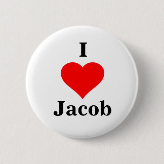 Badge Rond 5 Cm Bouton I Heart Jacob