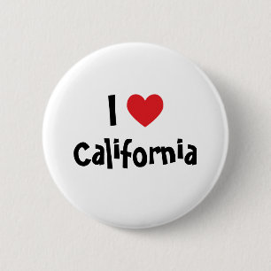 Badge Rond 5 Cm Bouton I Love California