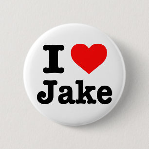 Badge Rond 5 Cm Bouton "I love Jake"