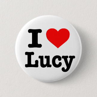 Badge Rond 5 Cm Bouton "I love Lucy"
