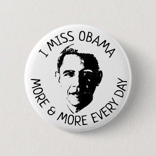 Badge Rond 5 Cm Bouton I Miss Barack Obama