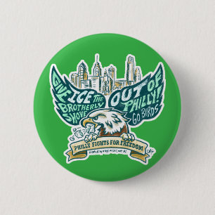Badge Rond 5 Cm Bouton ICE dehors / Allez les Oiseaux