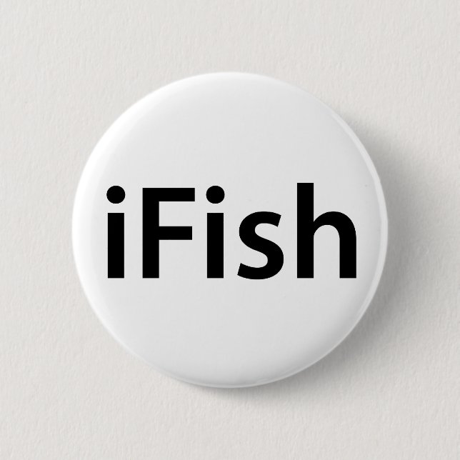 Badge Rond 5 Cm bouton iFish (Devant)