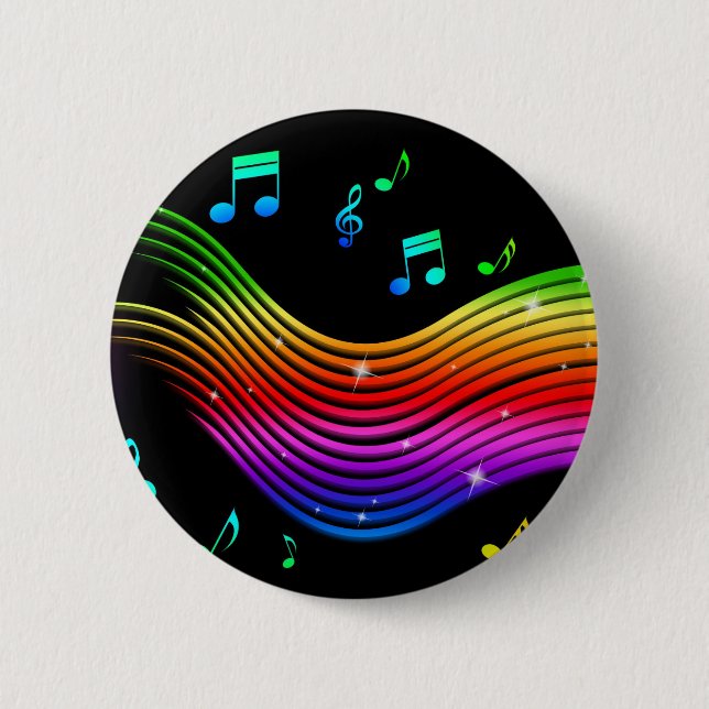 Badge Rond 5 Cm Bouton Illustration de musique (Devant)