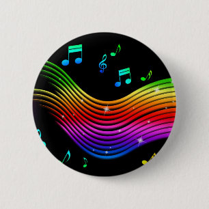 Badge Rond 5 Cm Bouton Illustration de musique