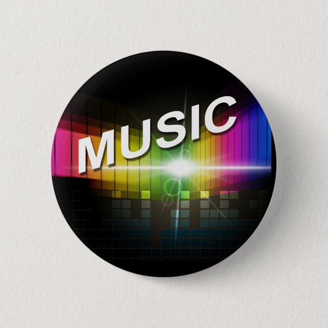 Badge Rond 5 Cm Bouton Illustration de musique (Devant)
