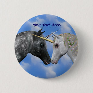 Badge Rond 5 Cm Bouton Imaginaire de licornes baisantes