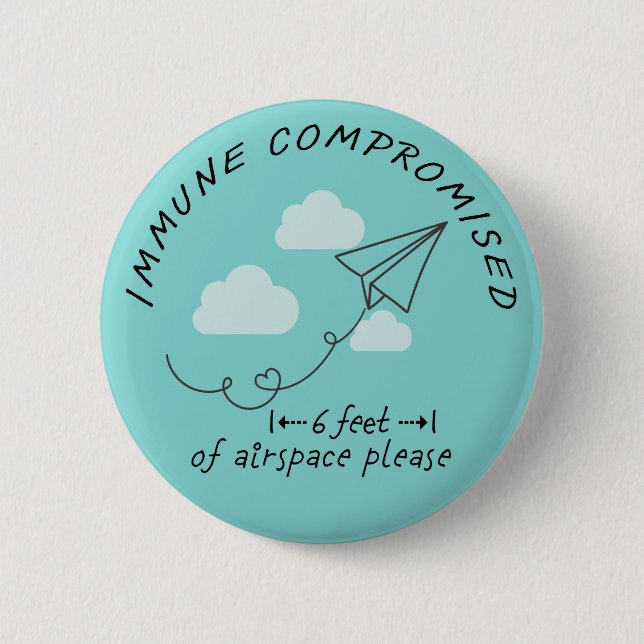 Badge Rond 5 Cm Bouton Immune Compromis (Devant)