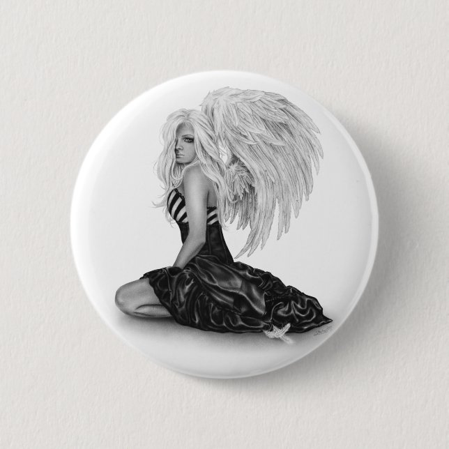 Badge Rond 5 Cm Bouton imparfait d'ange (Devant)
