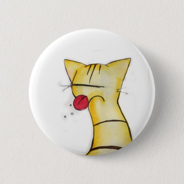 Badge Rond 5 Cm bouton impertinent de chat (Devant)