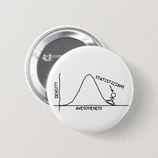Badge Rond 5 Cm Bouton impressionnant de statisticien