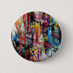 Badge Rond 5 Cm Bouton imprimé élégant
