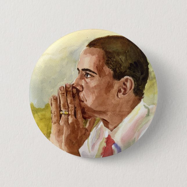 Badge Rond 5 Cm Bouton inaugural commémoratif d'Obama (Devant)
