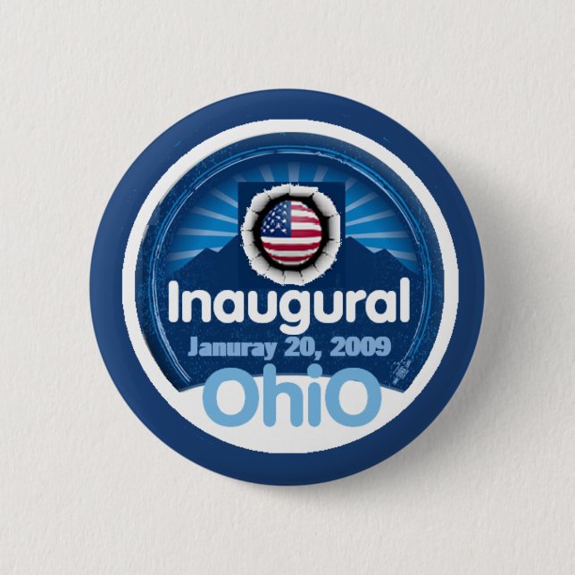 Badge Rond 5 Cm Bouton inaugural de l'OHIO (Devant)