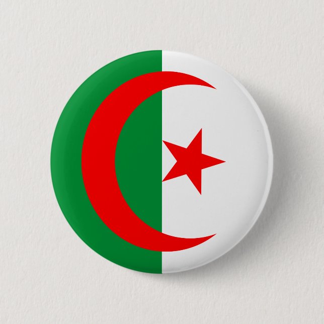 Badge Rond 5 Cm bouton indicateur algeria (Devant)