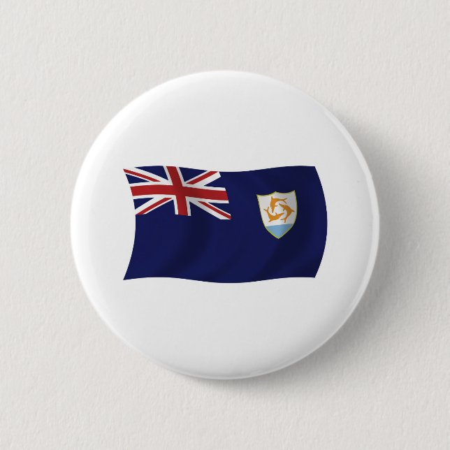 Badge Rond 5 Cm Bouton Indicateur Anguilla (Devant)