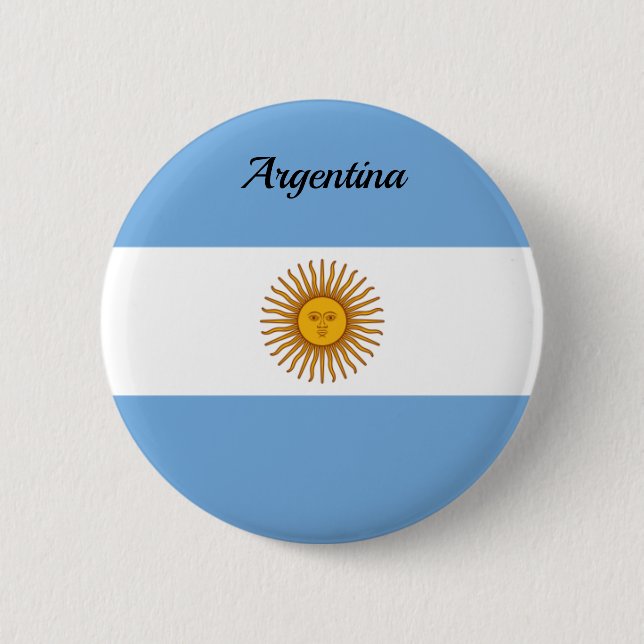 Badge Rond 5 Cm Bouton Indicateur Argentine (Devant)