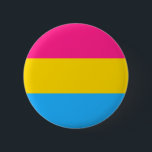 Badge Rond 5 Cm Bouton indicateur Pansexualité<br><div class="desc">Bouton rond classique avec drapeau de fierté de pansexualité avec rayures rose,  jaune et bleu,  motif motif rayé</div>
