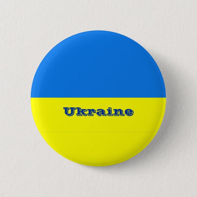 Badge Rond 5 Cm Bouton indicateur Ukraine/broche d'ordinateur port (Devant)