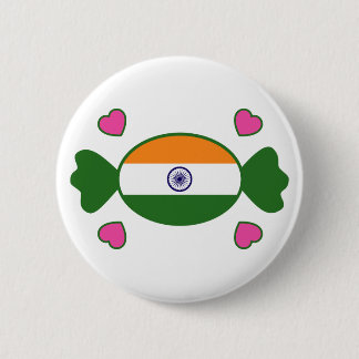 Badge Rond 5 Cm Bouton indien doux