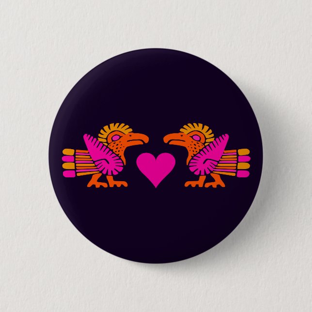 Badge Rond 5 Cm bouton Inséparables - personnalisable (Devant)