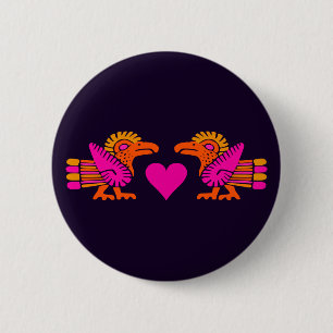 Badge Rond 5 Cm bouton Inséparables - personnalisable