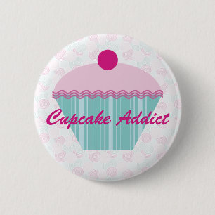 Badge Rond 5 Cm Bouton/insigne d'intoxiqué de petit gâteau