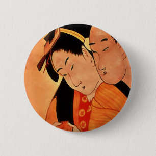 Badge Rond 5 Cm Bouton/insigne japonais de couples