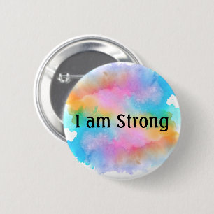 Badge Rond 5 Cm Bouton Inspiration Aquarelle Arc-en-ciel