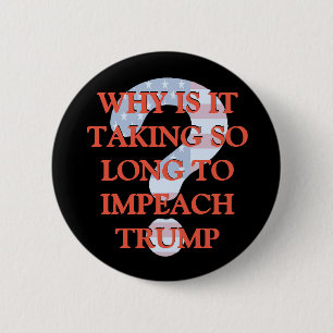 Badge Rond 5 Cm Bouton Interdire Donald Trump Point d'interrogatio