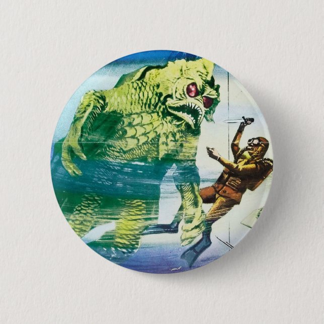 Badge Rond 5 Cm Bouton intérieur de monstre de l'espace de (Devant)