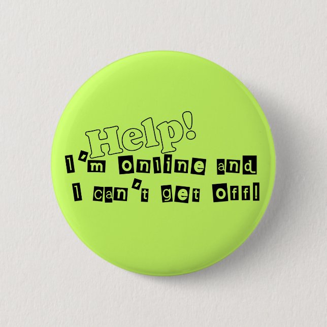 Badge Rond 5 Cm Bouton Internet Junkie (Devant)