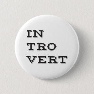 Badge Rond 5 Cm Bouton Introvert