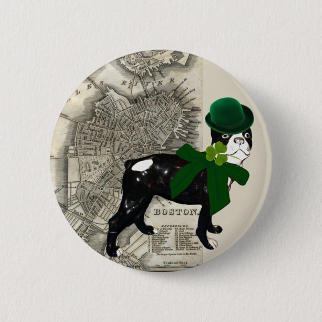 Badge Rond 5 Cm Bouton irlandais (Devant)