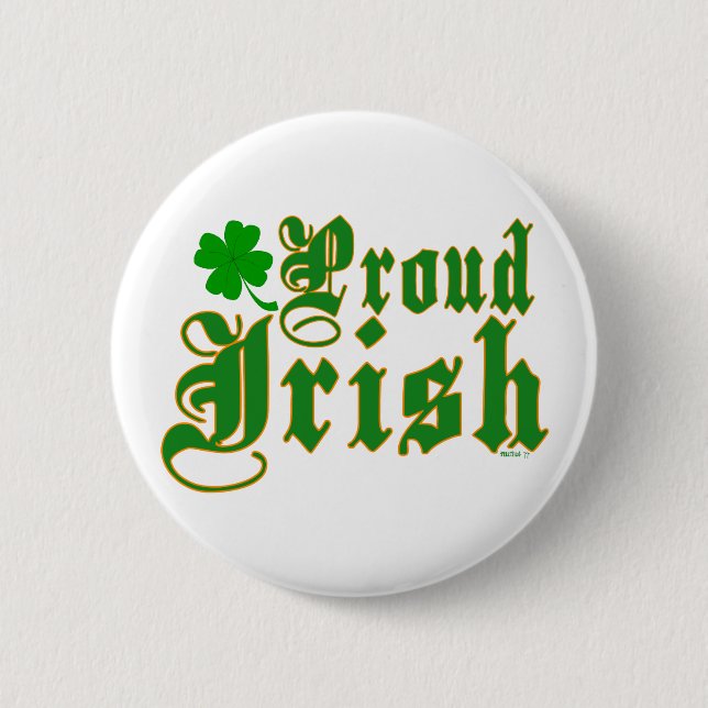 Badge Rond 5 Cm Bouton irlandais fier (Devant)