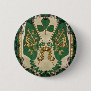 Badge Rond 5 Cm Bouton irlandais St. Patrick's Day