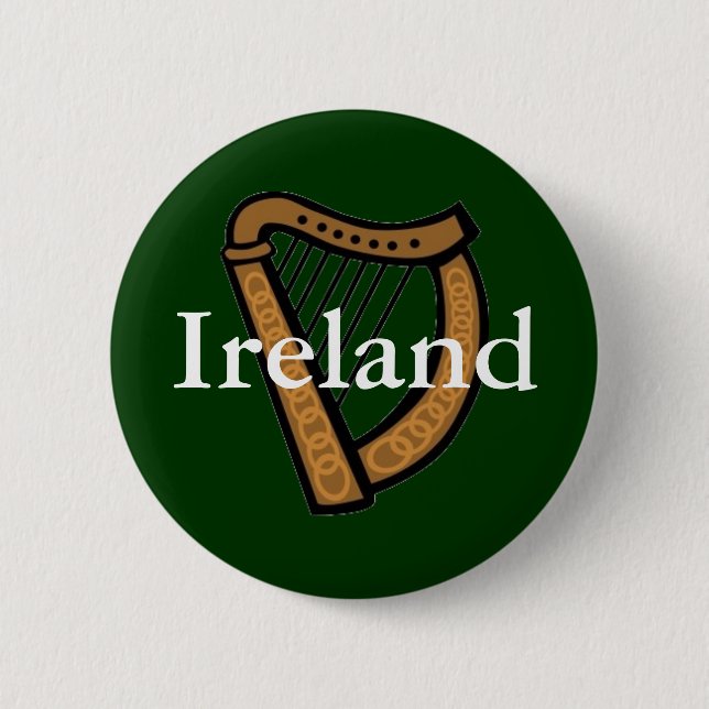 Badge Rond 5 Cm Bouton Irlande (Devant)