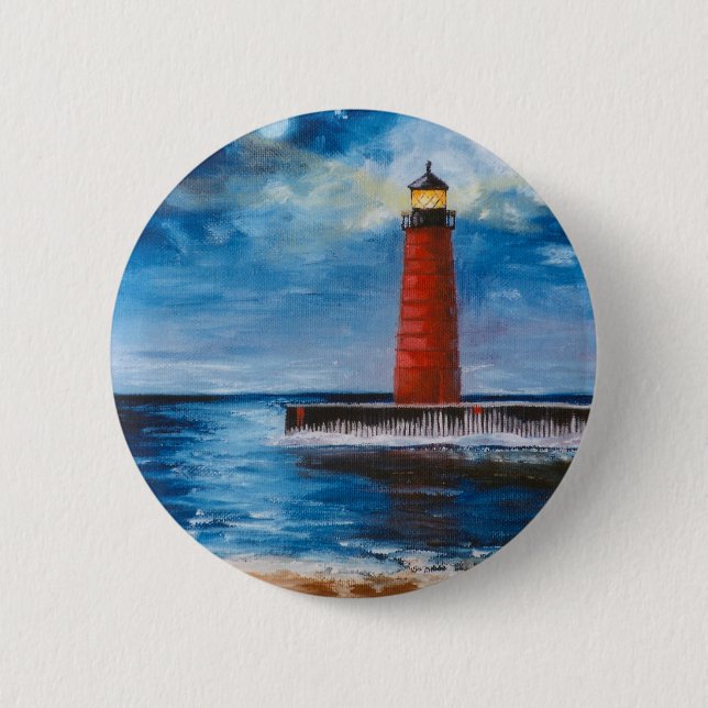 Badge Rond 5 Cm Bouton isolé de balise (Devant)