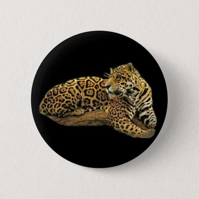 Badge Rond 5 Cm Bouton Jaguar (Devant)