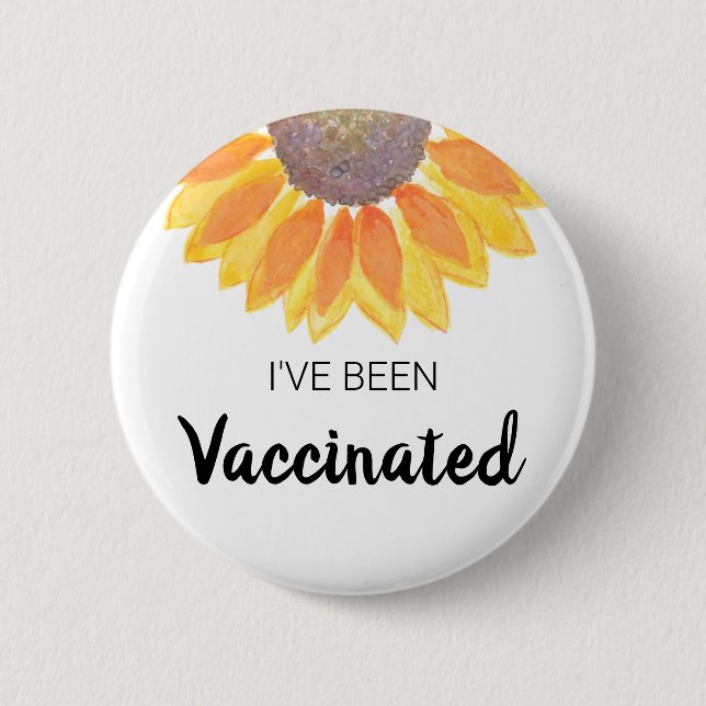 Badge Rond 5 Cm Bouton J'ai été vacciné (Devant)