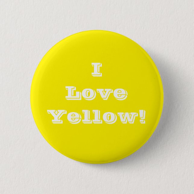 Badge Rond 5 Cm Bouton J'aime Jaune (Devant)