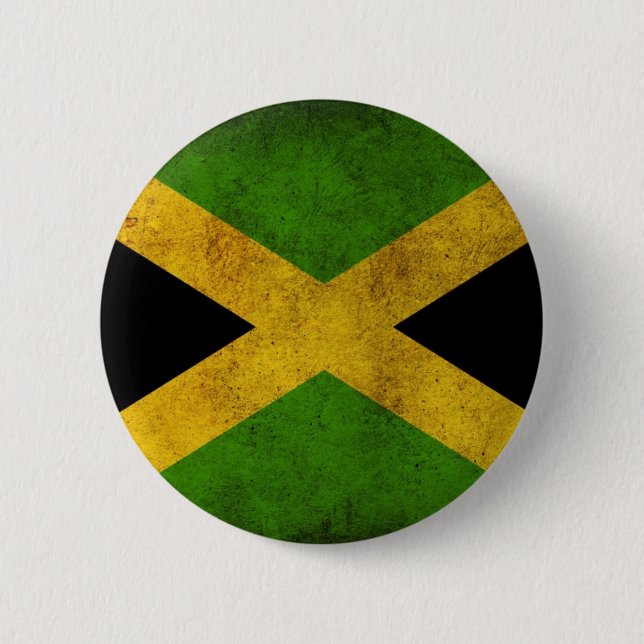 Badge Rond 5 Cm Bouton jamaïcain de drapeau (Devant)