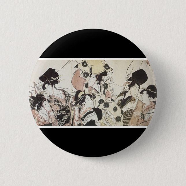 Badge Rond 5 Cm Bouton japonais (Devant)