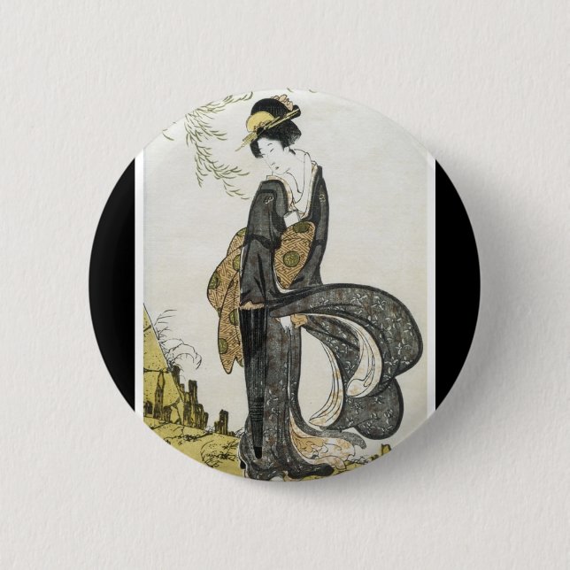Badge Rond 5 Cm Bouton japonais (Devant)