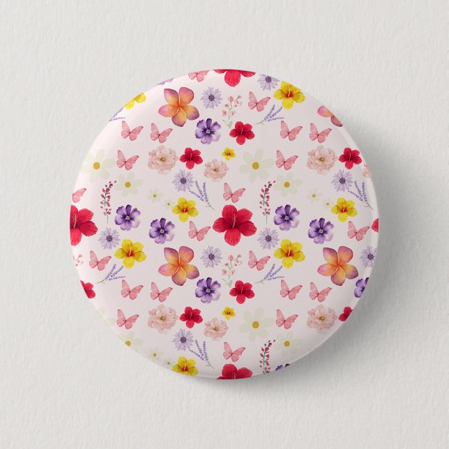 Badge Rond 5 Cm Bouton Jardin lunaire (Devant)